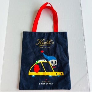Kiehl's ‘Since 1851’ Limited Edition Bannecker  Tote Shoppers canvas Bag Blue